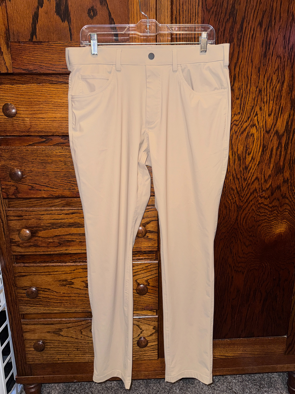 Tan Golf Pants Stretch Straight Leg Size M
